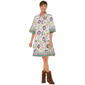 Womens Rose & Everly Elbow Sleeve Floral Shirtdress - image 1