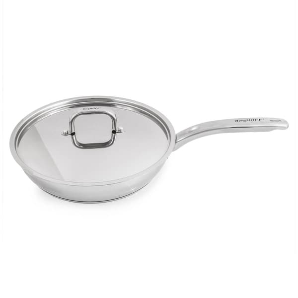 BergHOFF Belly Shape Stainless Steel 10.5in. Skillet w/ Lid - image 