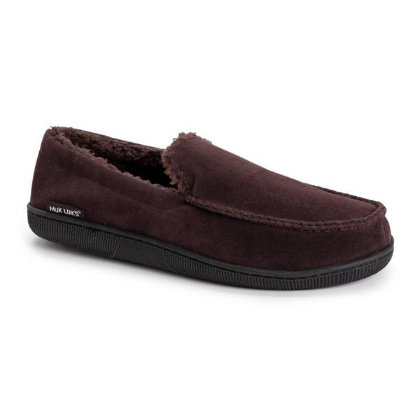 Mens MUK LUKS&#40;R&#41; Faux Suede Moccasin Slippers - image 