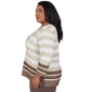 Plus Size Alfred Dunner Luxe Be A Lady 3/4 Sleeve Stripe Blouse - image 4