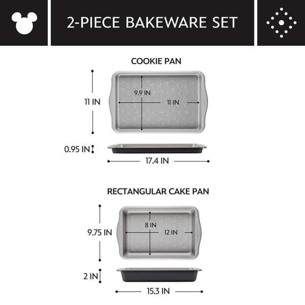 Farberware&#174; Disney Bake with Mickey 2pc. Cake and Cookie Pan Set