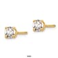 Pure Fire 14kt. Gold Diamond 4-Prong Screw-Back Stud Earrings - image 2