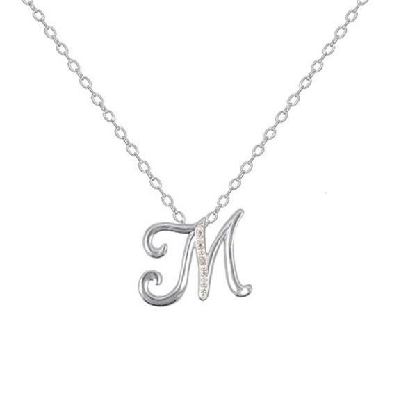 Accents by Gianni Argento Initial M Pendant Necklace - image 