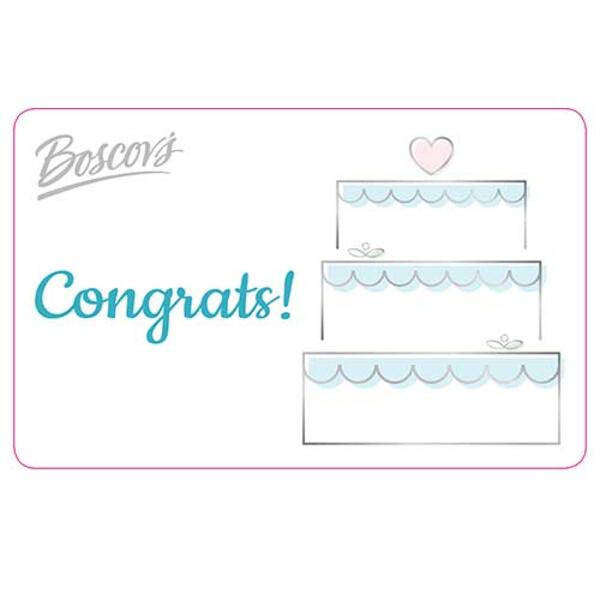 Boscov&#39;s Wedding Cake Gift Card - image 