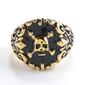 Mens Gentlemen''s Classics&#40;tm&#41; Stainless Steel Yellow Skull Ring - image 1