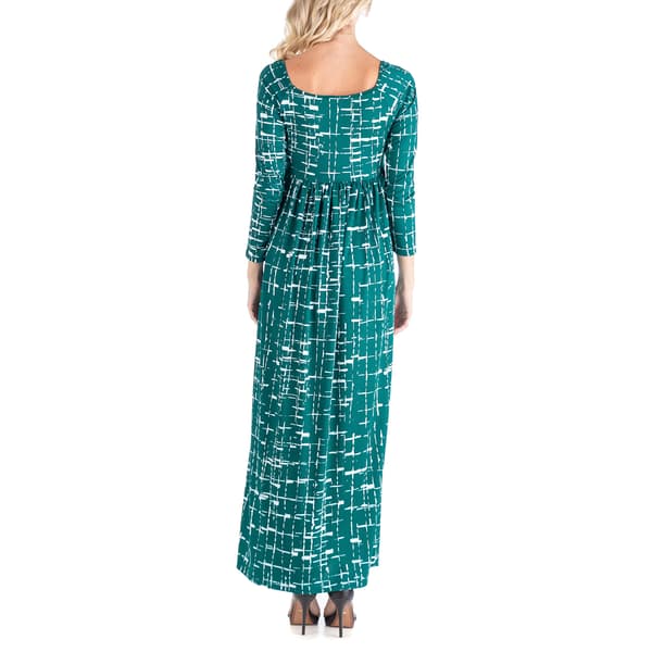 Womens 24/7 Comfort Apparel Maternity Pleated Maxi Dress