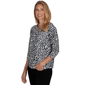 Petite Hearts of Palm Berry Fabulous Animal Square Ring Blouse - image 3
