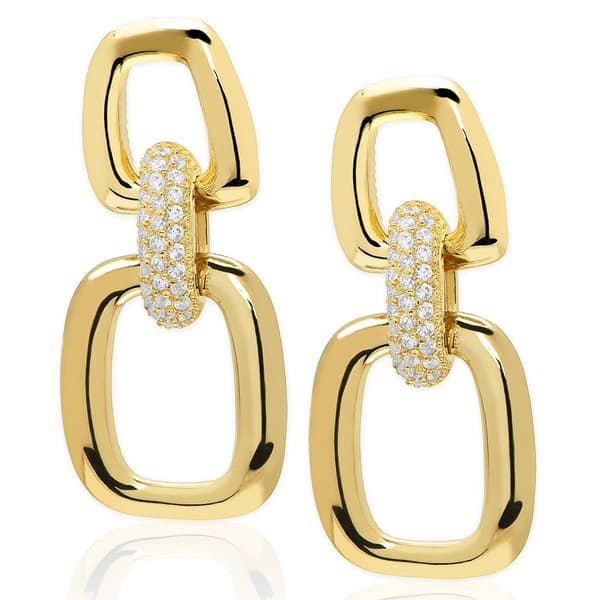 Gianni Argento 1/10ctw. Diamond Rectangle Drop Earrings - image 