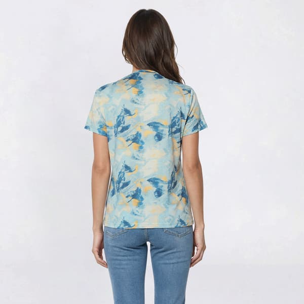 Womens Architect® Short Sleeve Splatter Abstract Slub Tee