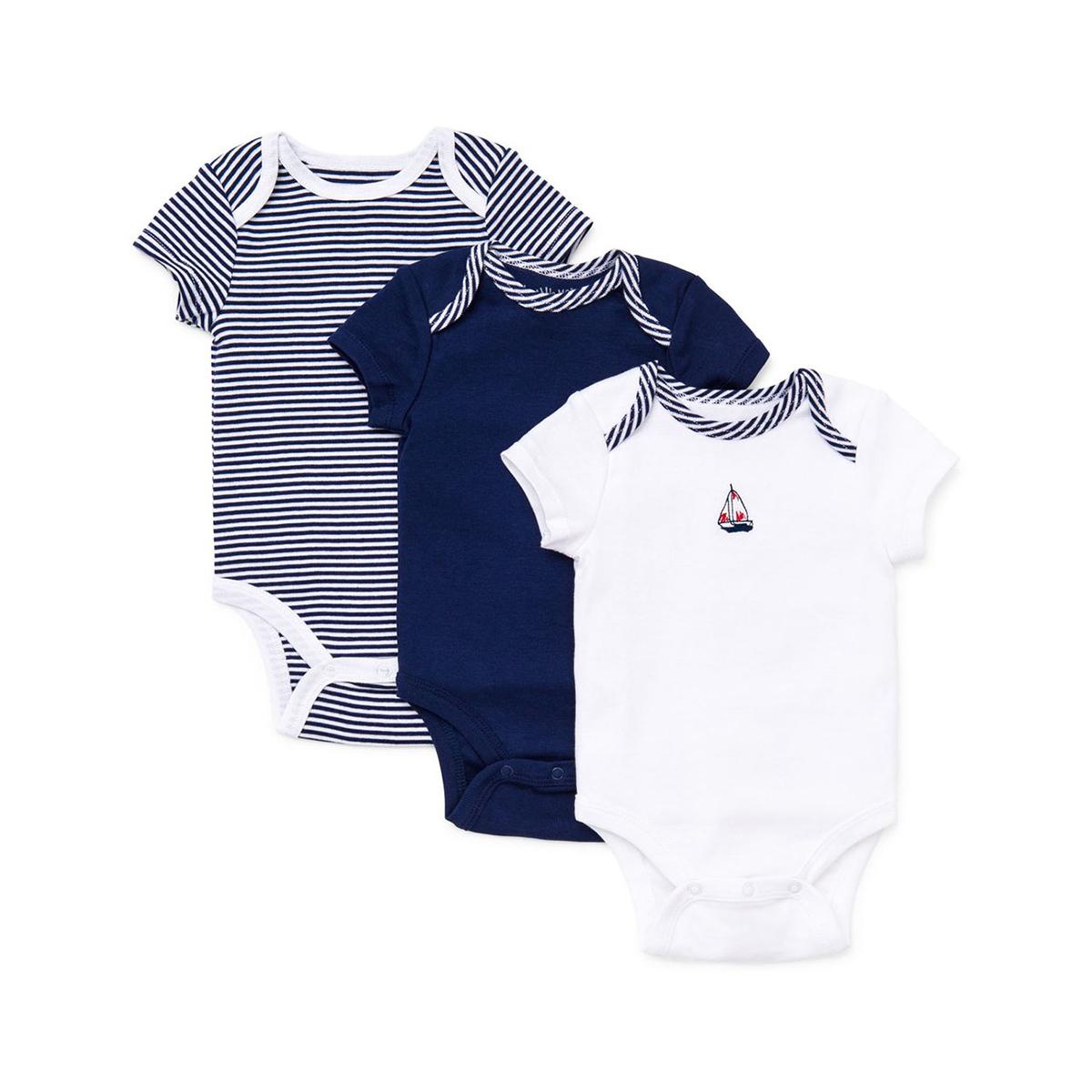Baby Boy (NB-9M) Little Me® 3pk. Sailboat Short Sleeve...