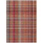 HomeRoots Red Orange & Brown Plaid Non Skid Area Rug - image 2