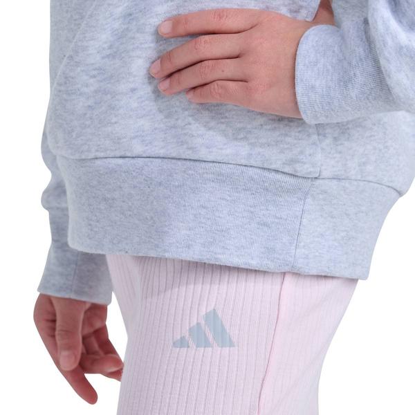Girls (4-6x) adidas® Oversized Heather Crew w/ Rib Flare Pants