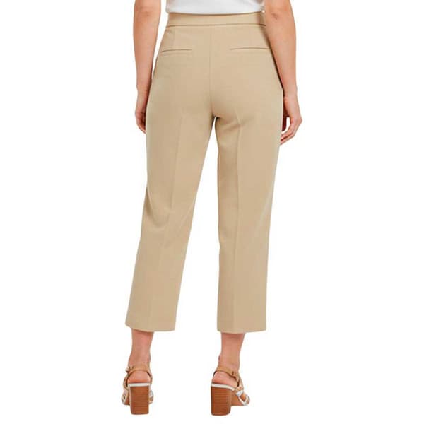 Petite Anne Klein Pull On Seam Wide Leg Crop Dress Pants