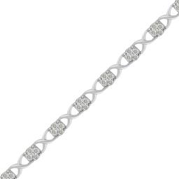 Diamond Classics™ 1ctw. Rose Cut Diamond Love Locks Link Bracelet