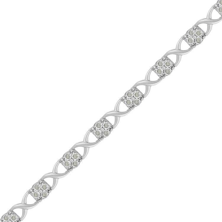 Diamond Classics™ 1ctw. Rose Cut Diamond Love Locks Link Bracelet