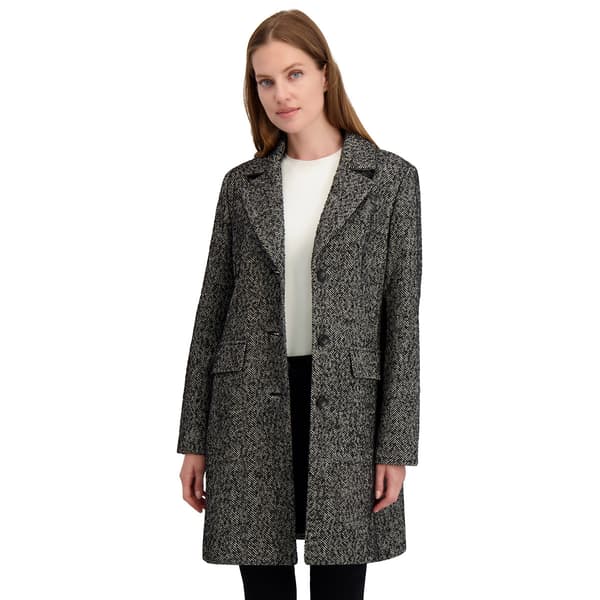 Womens Laundry By Shelli Segal Single Breasted Faux Wool Coat - image 