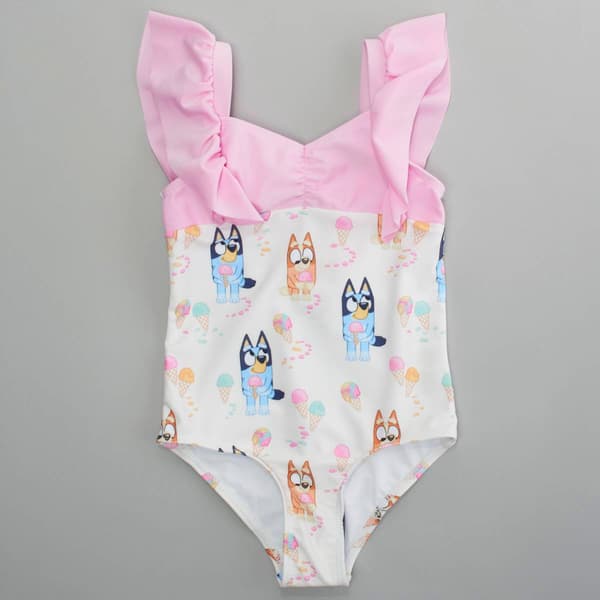 Girls &#40;4-6x&#41; Bluey Ice Cream One Piece Swimsuit - image 