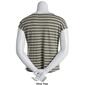 Womens French Laundry Stripe Tie Front Tee w/Shoulder Buttons - image 2