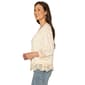 Womens Democracy 3/4 Blouson Sleeve Open Front Crochet Cardigan - image 3
