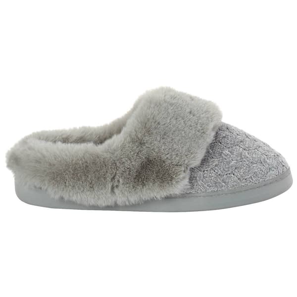 Womens Cuddl Duds® Chenille Cable Clog Slipper