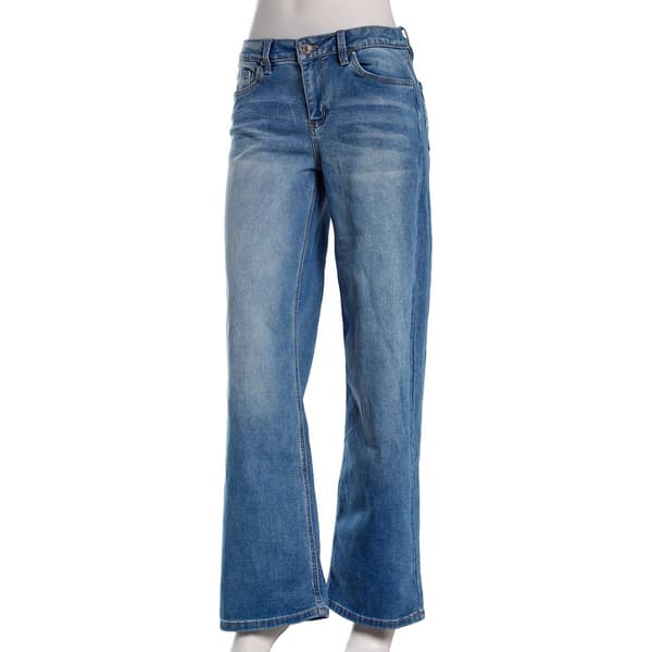 Juniors YMI(R) Low Rise Wide Leg Embroidered Butterfly Pocket Jeans - image 