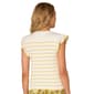 Womens Democracy Crochet Ruffle Sleeve Stripe Sweater - image 2