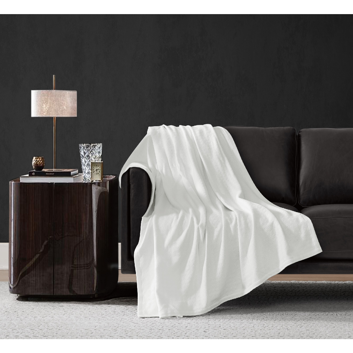 Vince Camuto Classic Cotton Throw Blanket