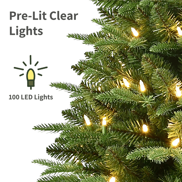 Puleo International Warm White LED Fraser Fir Christmas Tree