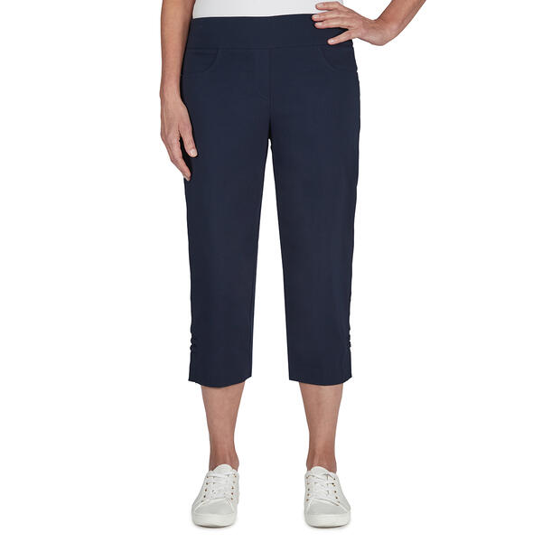 Petite Hearts of Palm Essentials Pull On Solar Tech Crop Capris - image 