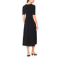 Womens MSK Elbow Sleeve V-Neck Button Trim Midi Dress - image 2