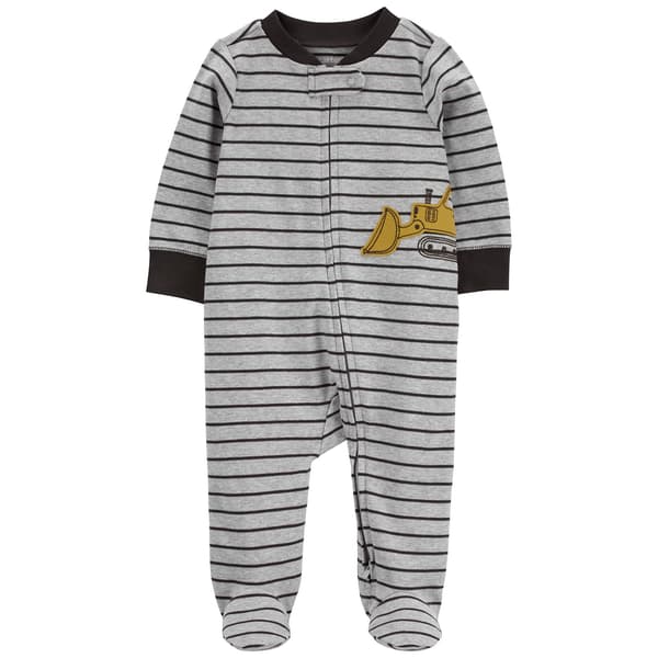 Baby Boy (NB-9M) Carters(R) Stripe Construction Sleep N Play - image 