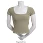 Juniors Derek Heart Short Sleeve Square Neck Double Layer Tee - image 3