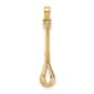 Unisex Gold Classics&#40;tm&#41; 14kt Gold 3D Polished Whisk Charm - image 1