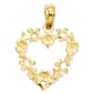 Gold Classics(tm) 14kt. Floral Cut Out Heart Pendant - image 1
