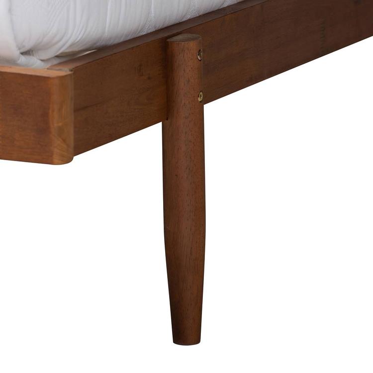 Baxton Studio Calderon Walnut Brown Wood Queen Size Platform Bed