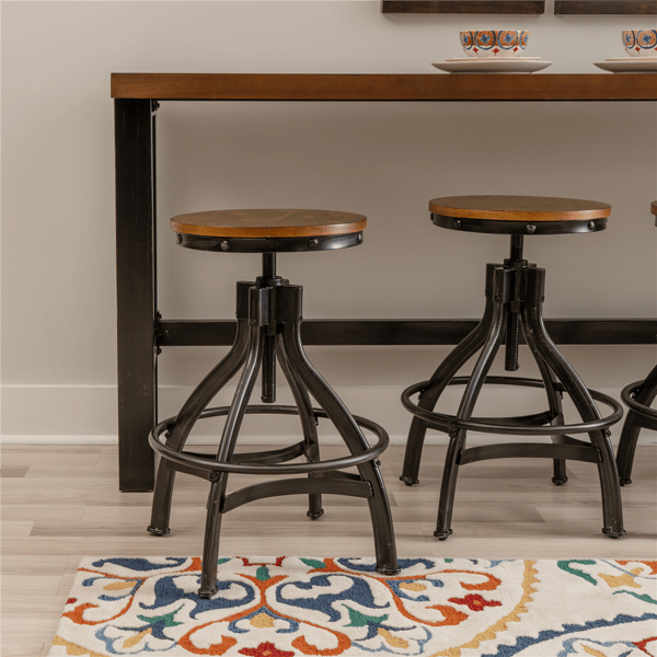 Linon Home Decor Hawkford Adjustable Height Stool - Set of 2