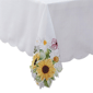 Threadmade Sunflower and Daisies Cutwork Tablecloth - image 1
