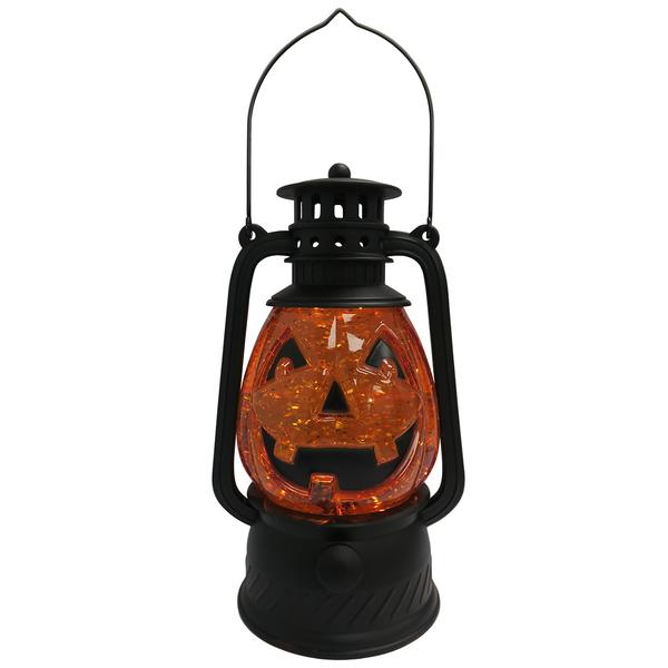 Battery Operated Glitter Swirl Pumpkin Lantern - image 