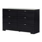 South Shore 6 Drawer Double Dresser-Black Onyx - image 1