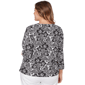 Plus Size Hearts of Palm Printed Essentials Floral V Neck Blouse - image 2
