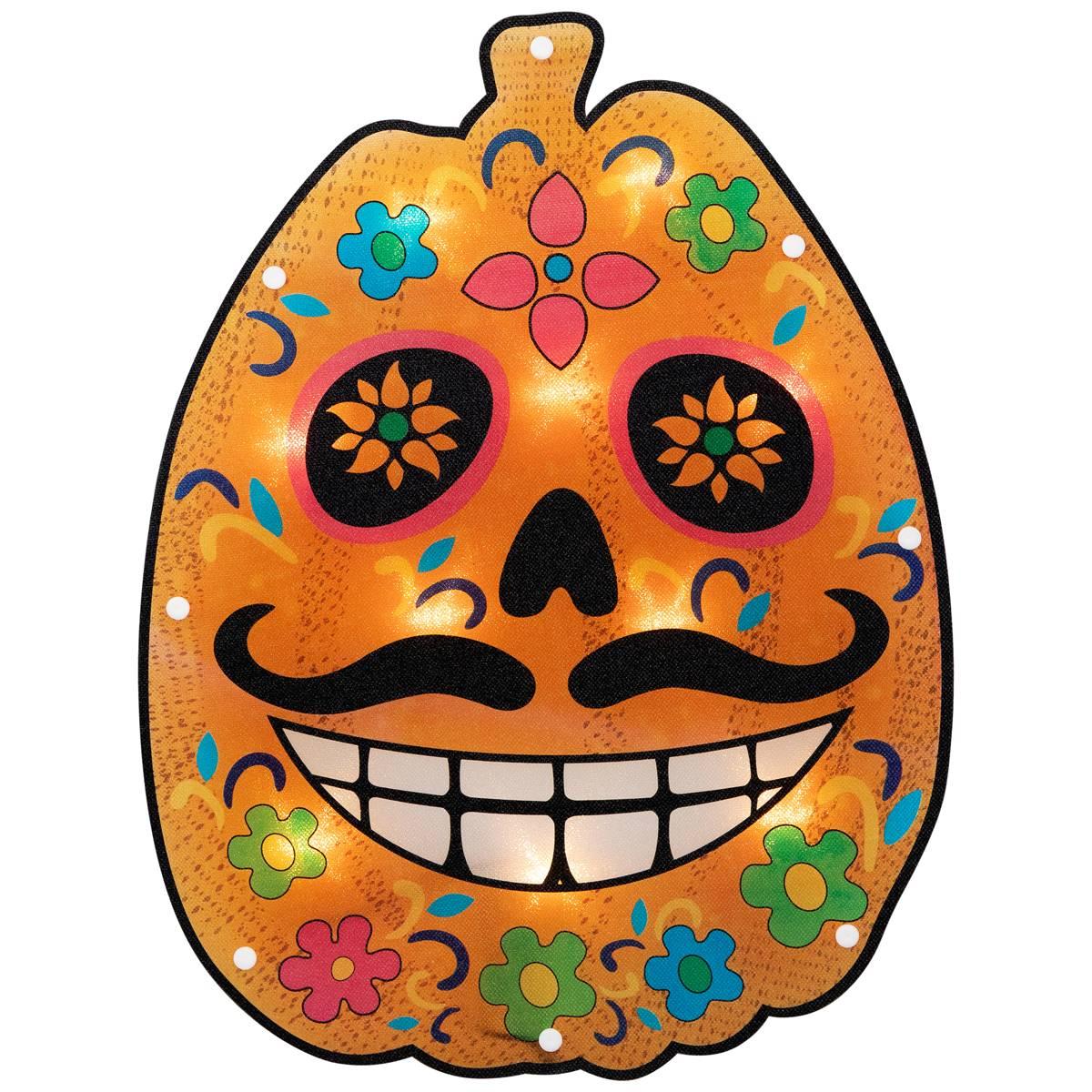 Open Video Modal for Northlight Seasonal 15in. Lighted Pumpkin Halloween Silhouette