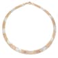 Ellen Tracy Tri-Tone Flower Omega Collar Necklace - image 1