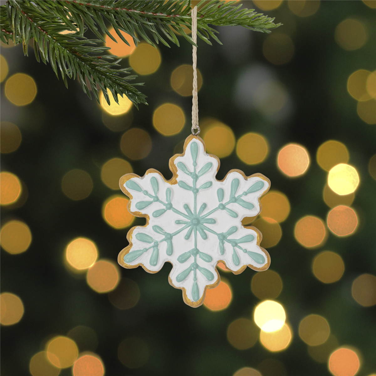 Northlight Frosted Snowflake Cookie Christmas Ornament