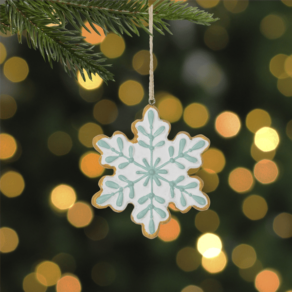 Northlight Frosted Snowflake Cookie Christmas Ornament