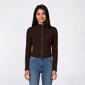 Juniors Cotton Candy Ribbed Double Zip Up Mock Neck Jacket - image 2