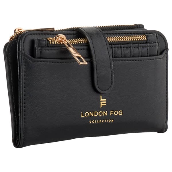 Womens London Fog 2 In 1 Snap Flap Wallet