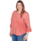 Plus Size Alfred Dunner El Paso Diamond Textured Spliced Blouse - image 3