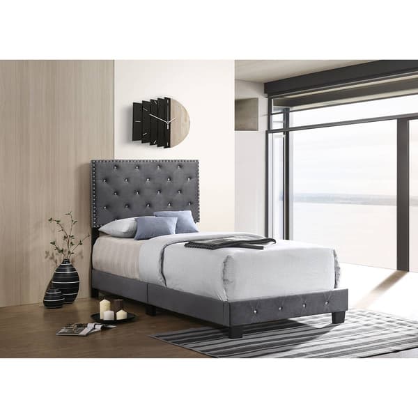 Passion Furniture Suffolk Panel Bed Frame- Twin