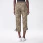 Petite da-sh Tropical Leaf Drawstring Waistband Side Ties Capris - image 2