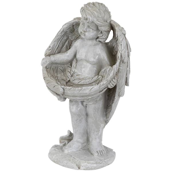 Northlight Seasonal Cherub Wrapped in Wings Garden Statue